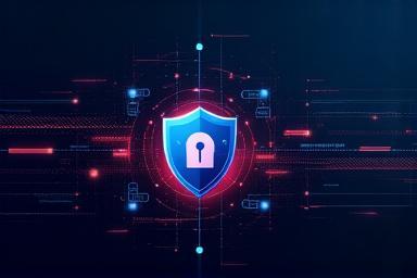 Abstract graphic representing cybersecurity course