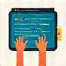 Graphic representing hands-on learning